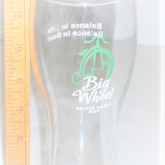 BIG WHEEL Deluxe Amber BEER Glass Vintage Beer Glass Barware - Picture 9 of 10
